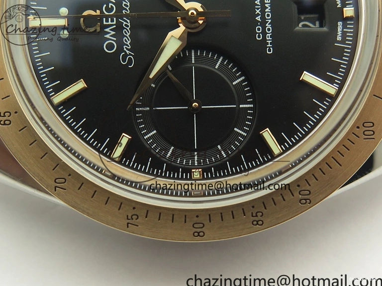 0116 Speedmaster ’57 Co-Axial SS RG OMF 1:1 Best Edition Black Dial On SS RG Bracelet A9300 (Free Leather Strap) RelaxedFit 8071